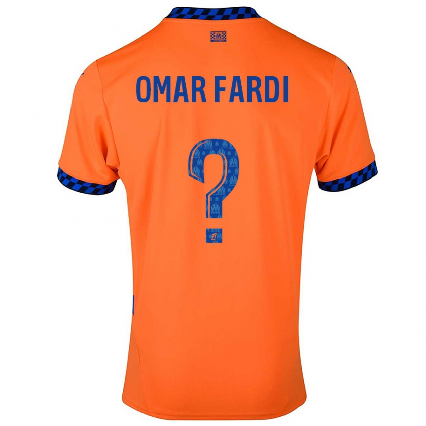 Kandiny Femme Maillot El Omar Fardi #0 Orange Bleu Foncé Troisieme 2024/25 T-Shirt