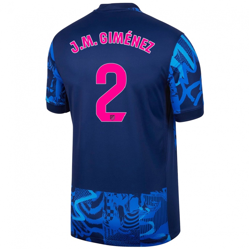 Kandiny Femme Maillot José María Giménez #2 Bleu Royal Troisieme 2024/25 T-Shirt