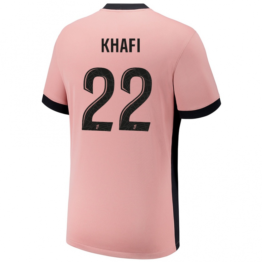 Kandiny Femme Maillot Yanis Khafi #22 Rouille Rose Troisieme 2024/25 T-Shirt