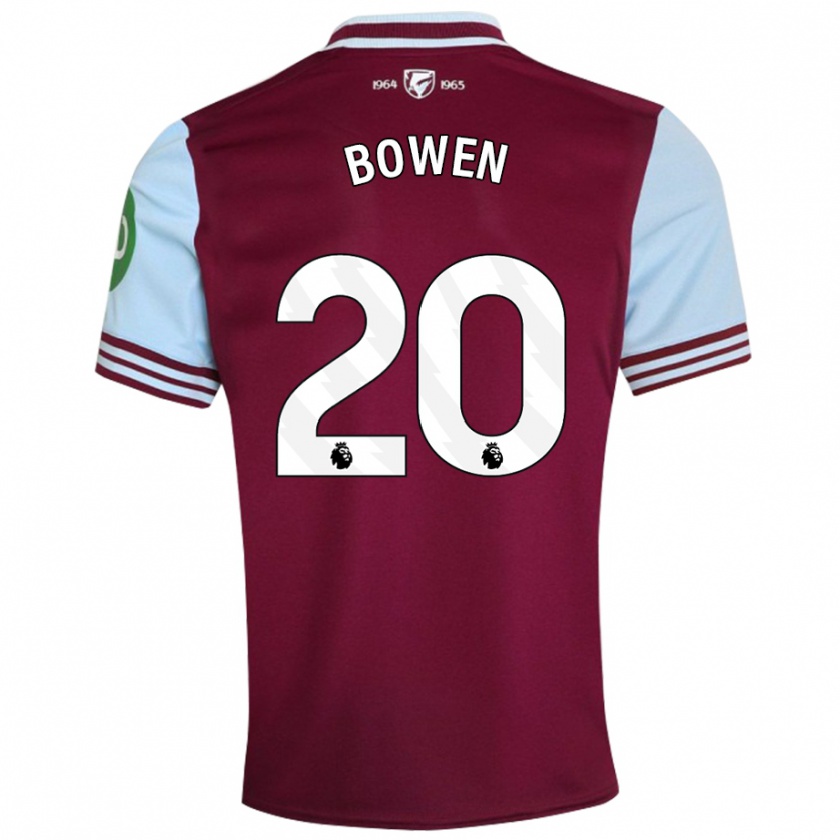 Kandiny Enfant Maillot Jarrod Bowen #20 Rouge Foncé Tenues Domicile 2024/25 T-Shirt