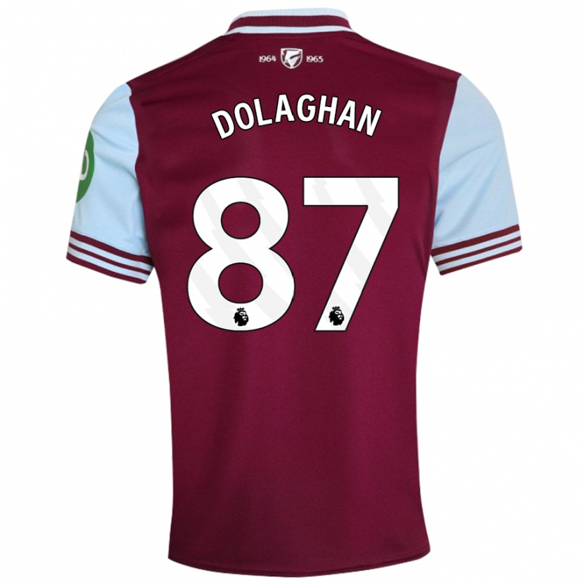 Kandiny Enfant Maillot Brad Dolaghan #87 Rouge Foncé Tenues Domicile 2024/25 T-Shirt