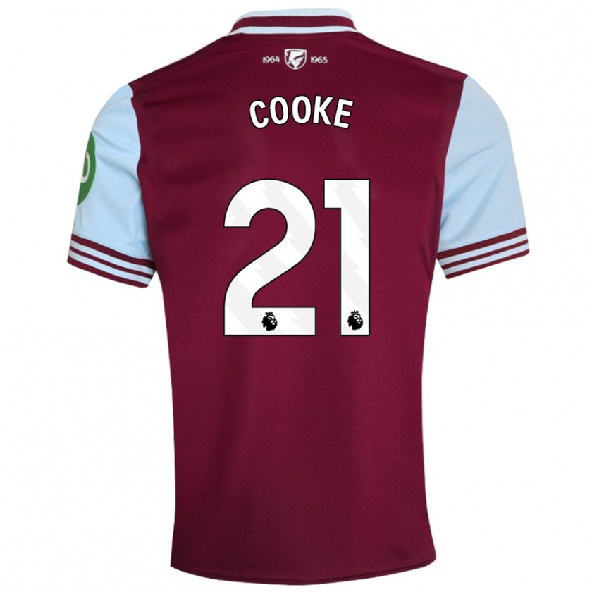 Kandiny Enfant Maillot Shannon Cooke #21 Rouge Foncé Tenues Domicile 2024/25 T-Shirt