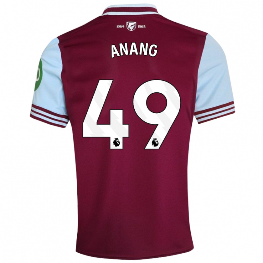 Kandiny Enfant Maillot Joseph Anang #49 Rouge Foncé Tenues Domicile 2024/25 T-Shirt