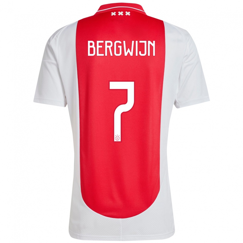 Kandiny Enfant Maillot Steven Bergwijn #7 Rouge Blanc Tenues Domicile 2024/25 T-Shirt