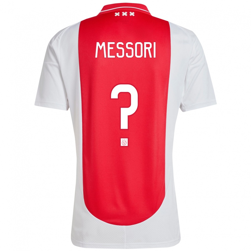 Kandiny Enfant Maillot Luca Messori #0 Rouge Blanc Tenues Domicile 2024/25 T-Shirt