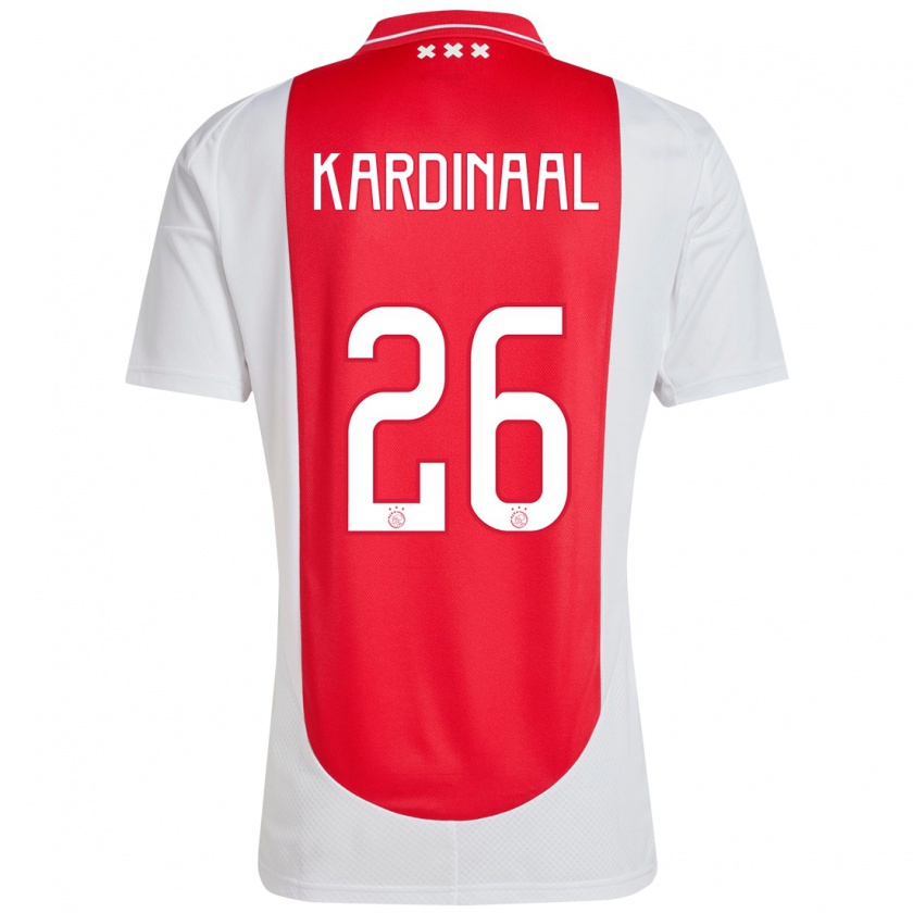 Kandiny Enfant Maillot Isa Kardinaal #26 Rouge Blanc Tenues Domicile 2024/25 T-Shirt