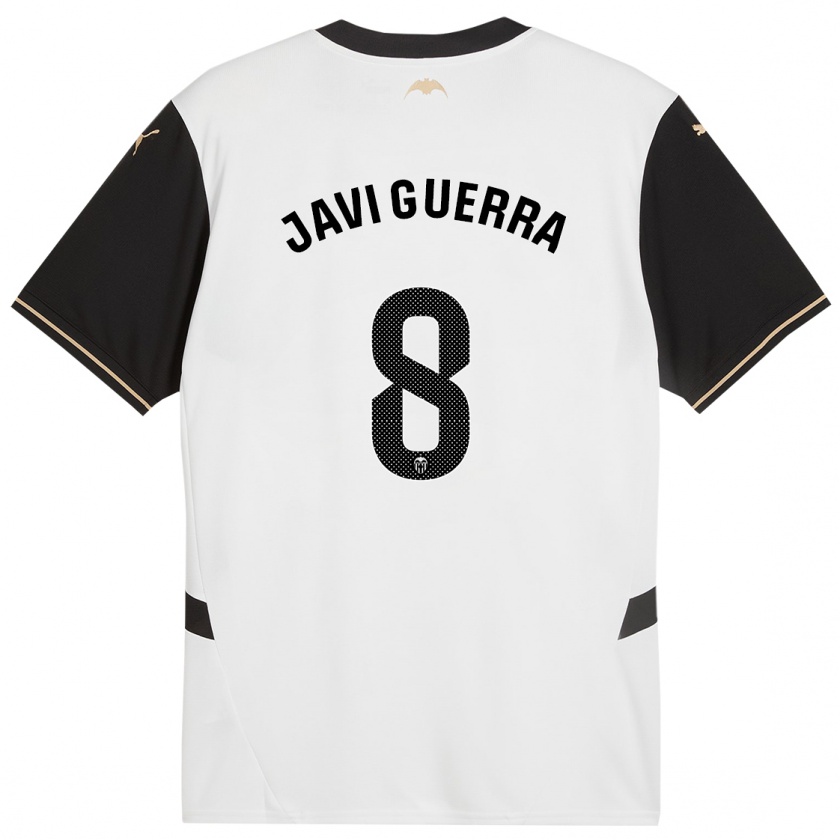 Kandiny Enfant Maillot Javi Guerra #8 Blanc Noir Tenues Domicile 2024/25 T-Shirt