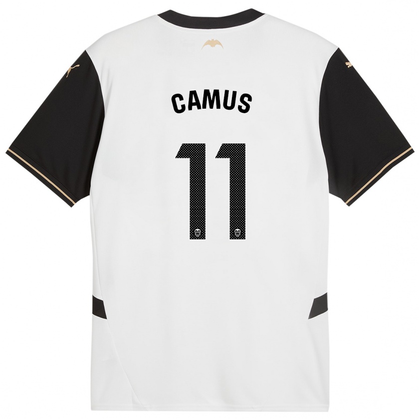 Kandiny Enfant Maillot Marco Camus #11 Blanc Noir Tenues Domicile 2024/25 T-Shirt