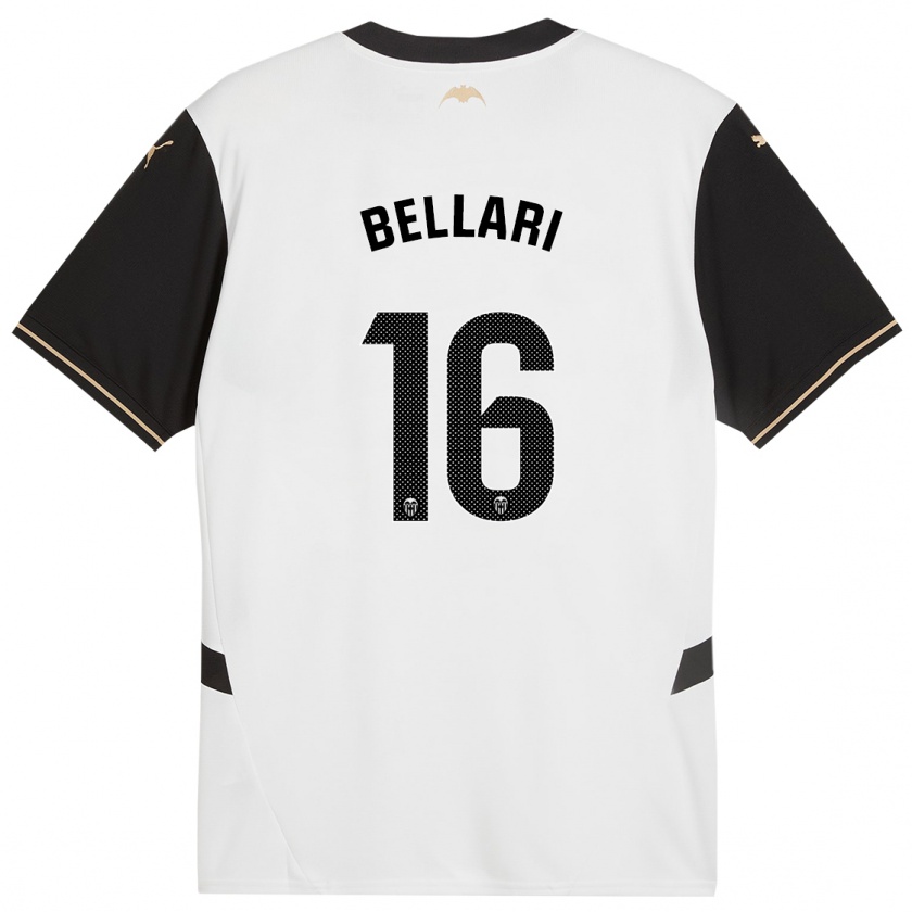 Kandiny Enfant Maillot Hamza Bellari #16 Blanc Noir Tenues Domicile 2024/25 T-Shirt