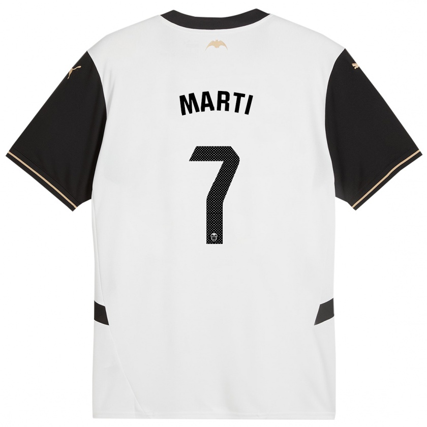 Kandiny Enfant Maillot Marina Martí #7 Blanc Noir Tenues Domicile 2024/25 T-Shirt