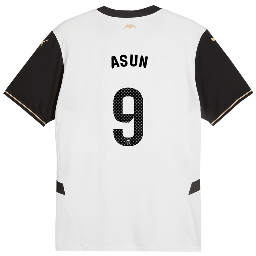 Kandiny Enfant Maillot Asun #9 Blanc Noir Tenues Domicile 2024/25 T-Shirt