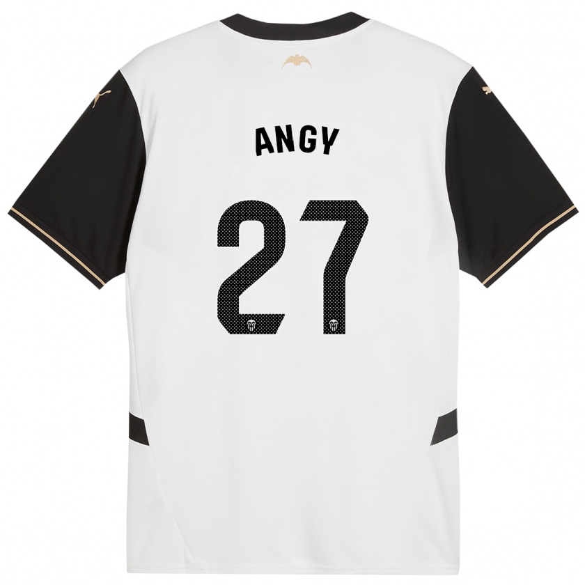 Kandiny Enfant Maillot Angy #27 Blanc Noir Tenues Domicile 2024/25 T-Shirt