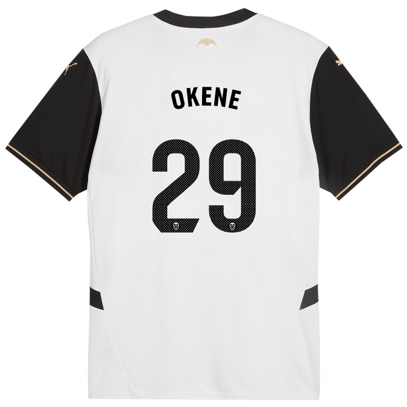 Kandiny Enfant Maillot Andrea Okene #29 Blanc Noir Tenues Domicile 2024/25 T-Shirt