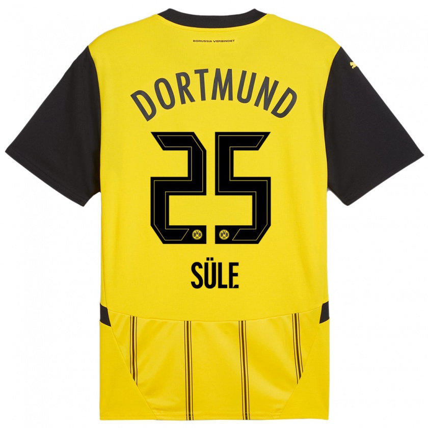 Kandiny Enfant Maillot Niklas Süle #25 Jaune Noir Tenues Domicile 2024/25 T-Shirt