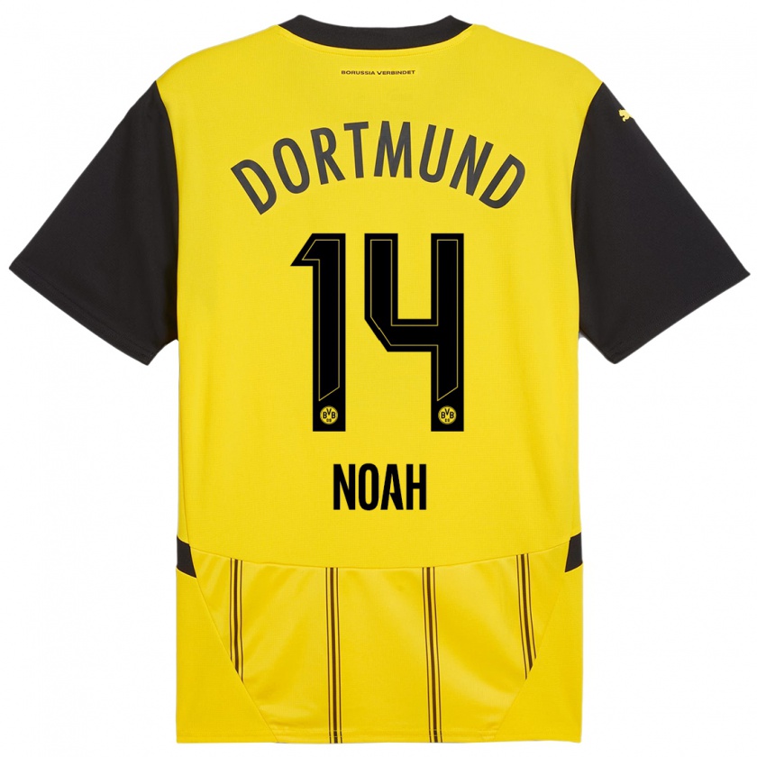 Kandiny Enfant Maillot Colin Noah Kleine-Bekel #14 Jaune Noir Tenues Domicile 2024/25 T-Shirt