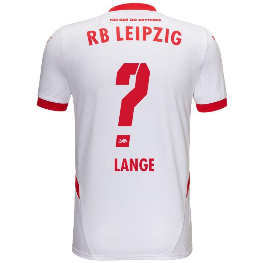 Kandiny Enfant Maillot Oskar Lange #0 Blanc Rouge Tenues Domicile 2024/25 T-Shirt