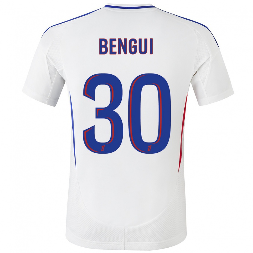 Kandiny Enfant Maillot Justin Bengui Joao #30 Blanc Bleu Tenues Domicile 2024/25 T-Shirt