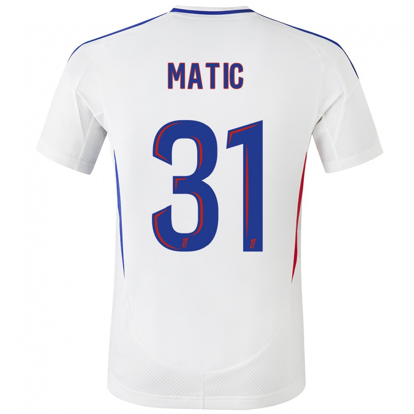 Kandiny Enfant Maillot Nemanja Matic #31 Blanc Bleu Tenues Domicile 2024/25 T-Shirt