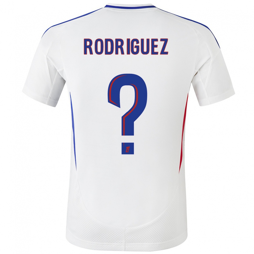 Kandiny Enfant Maillot Alejandro Gomes Rodríguez #0 Blanc Bleu Tenues Domicile 2024/25 T-Shirt