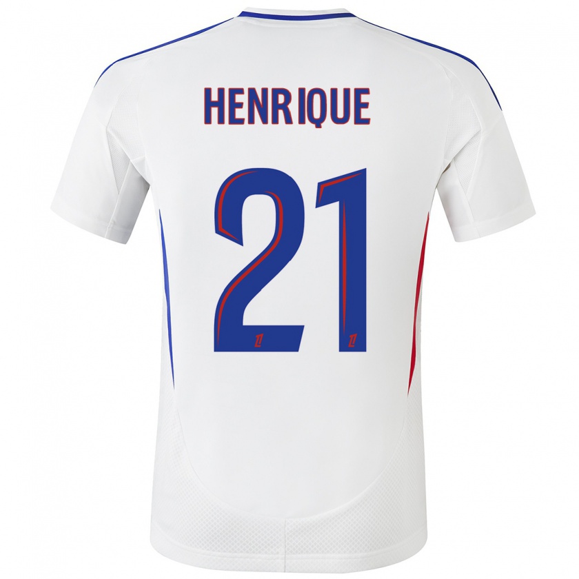 Kandiny Enfant Maillot Henrique Silva #21 Blanc Bleu Tenues Domicile 2024/25 T-Shirt