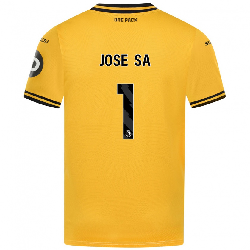 Kandiny Enfant Maillot José Sá #1 Jaune Tenues Domicile 2024/25 T-Shirt