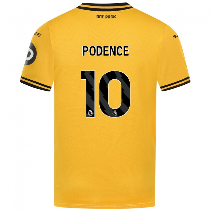 Kandiny Enfant Maillot Daniel Podence #10 Jaune Tenues Domicile 2024/25 T-Shirt