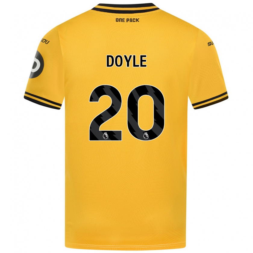 Kandiny Enfant Maillot Tommy Doyle #20 Jaune Tenues Domicile 2024/25 T-Shirt