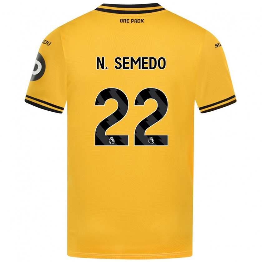 Kandiny Enfant Maillot Nélson Semedo #22 Jaune Tenues Domicile 2024/25 T-Shirt