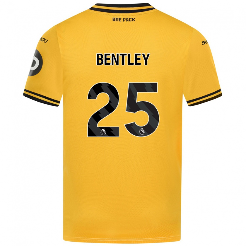 Kandiny Enfant Maillot Daniel Bentley #25 Jaune Tenues Domicile 2024/25 T-Shirt