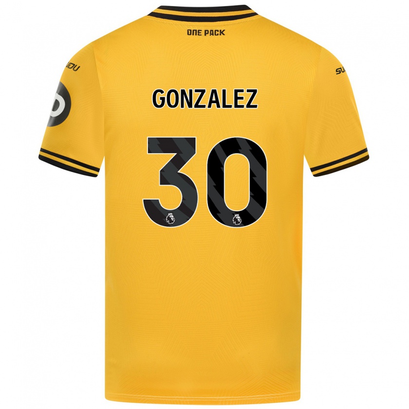 Kandiny Enfant Maillot Enso González #30 Jaune Tenues Domicile 2024/25 T-Shirt