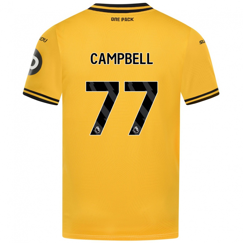 Kandiny Enfant Maillot Chem Campbell #77 Jaune Tenues Domicile 2024/25 T-Shirt