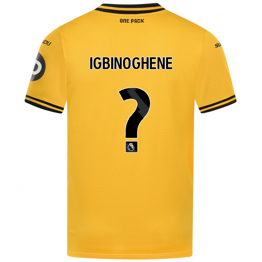 Kandiny Enfant Maillot Testimony Igbinoghene #0 Jaune Tenues Domicile 2024/25 T-Shirt