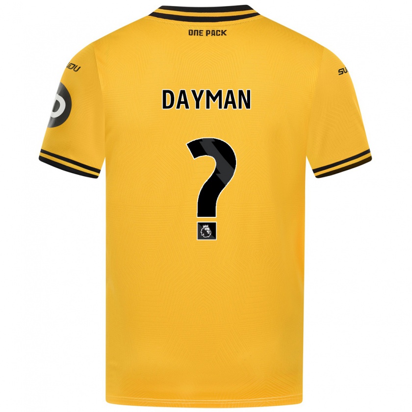 Kandiny Enfant Maillot Myles Dayman #0 Jaune Tenues Domicile 2024/25 T-Shirt