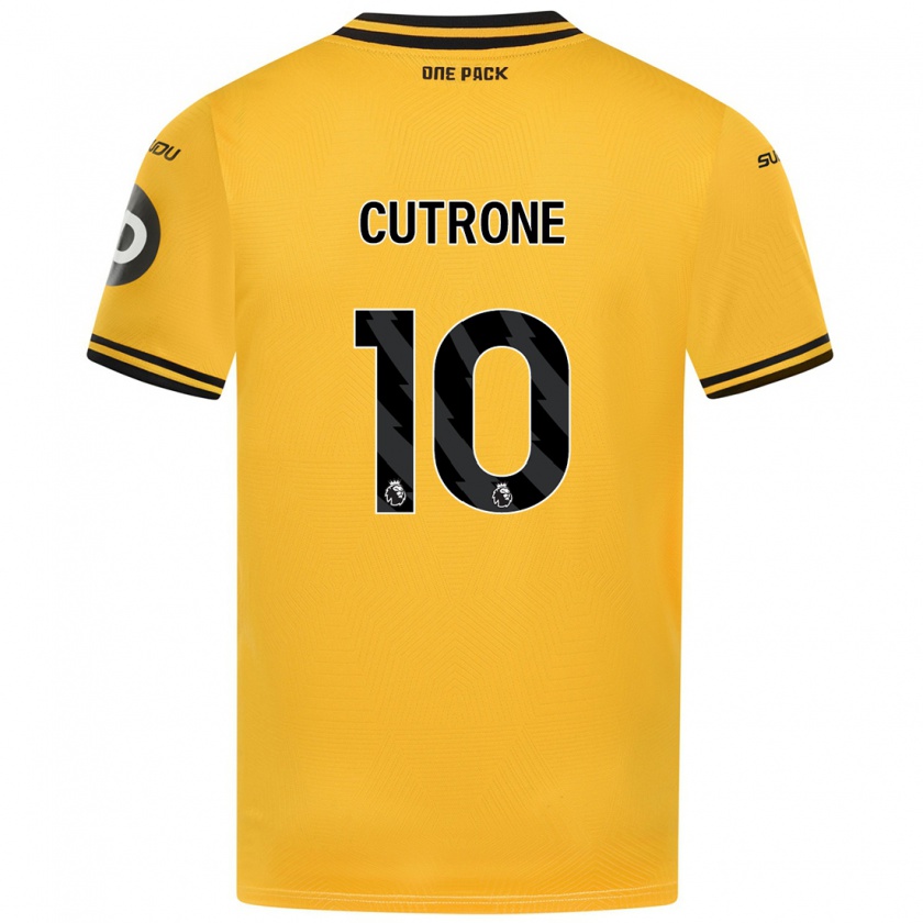 Kandiny Enfant Maillot Patrick Cutrone #10 Jaune Tenues Domicile 2024/25 T-Shirt