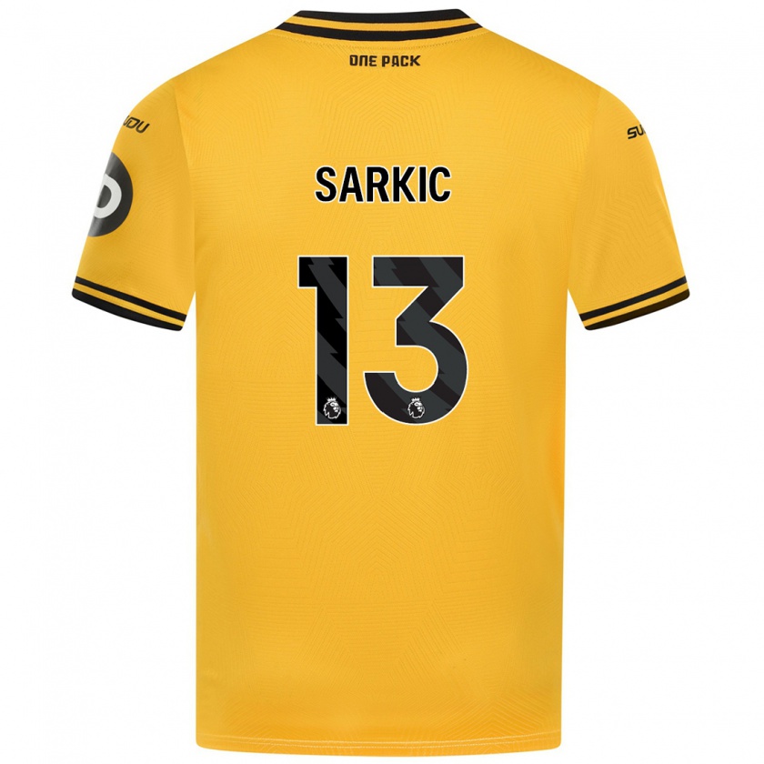 Kandiny Enfant Maillot Matija Sarkic #13 Jaune Tenues Domicile 2024/25 T-Shirt