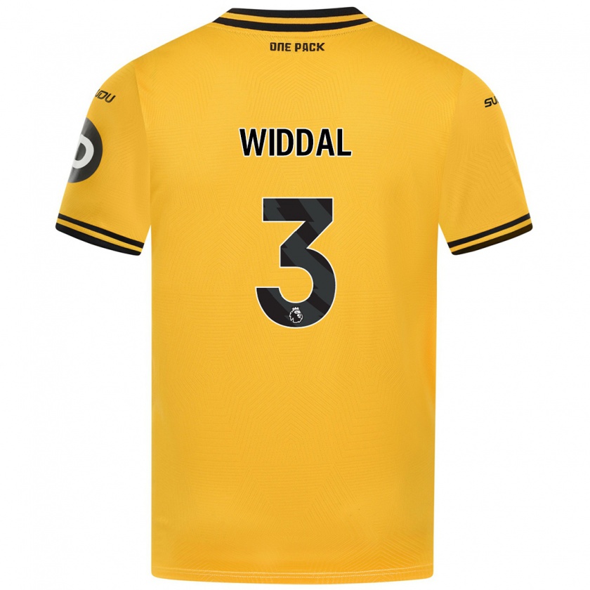 Kandiny Enfant Maillot Natalie Widdal #3 Jaune Tenues Domicile 2024/25 T-Shirt