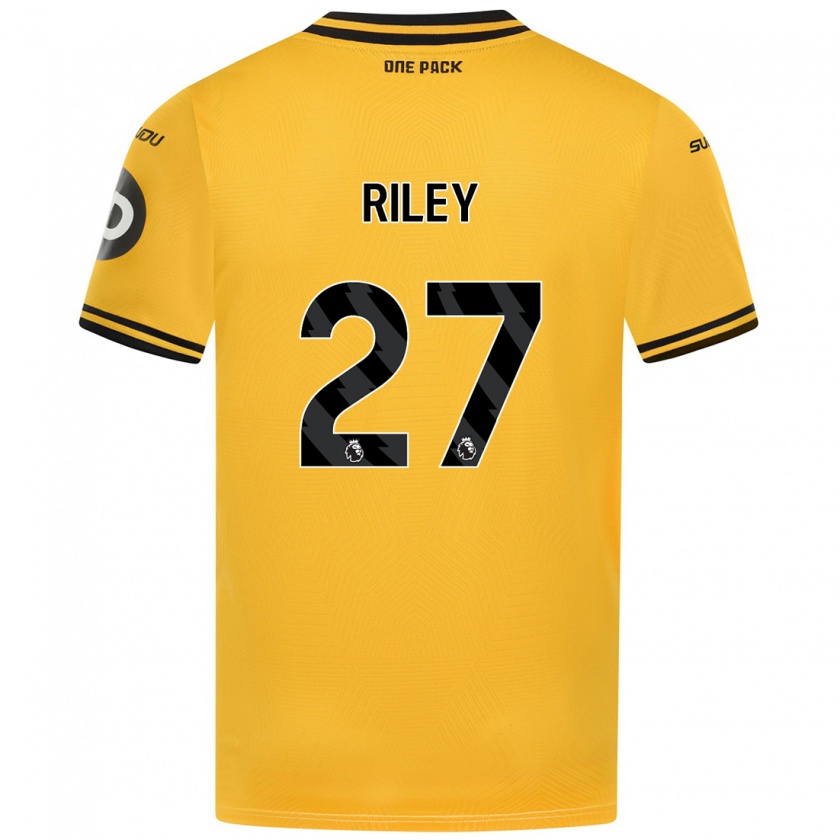 Kandiny Enfant Maillot Lauren Riley #27 Jaune Tenues Domicile 2024/25 T-Shirt