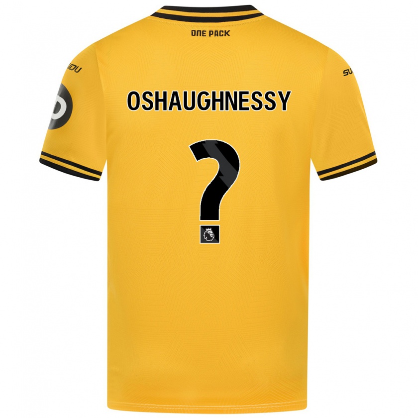 Kandiny Enfant Maillot Joe Oshaughnessy #0 Jaune Tenues Domicile 2024/25 T-Shirt