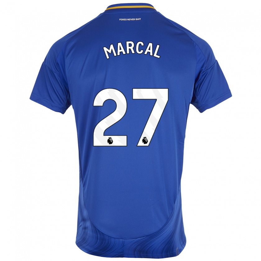 Kandiny Enfant Maillot Wanya Marçal #27 Bleu Blanc Tenues Domicile 2024/25 T-Shirt