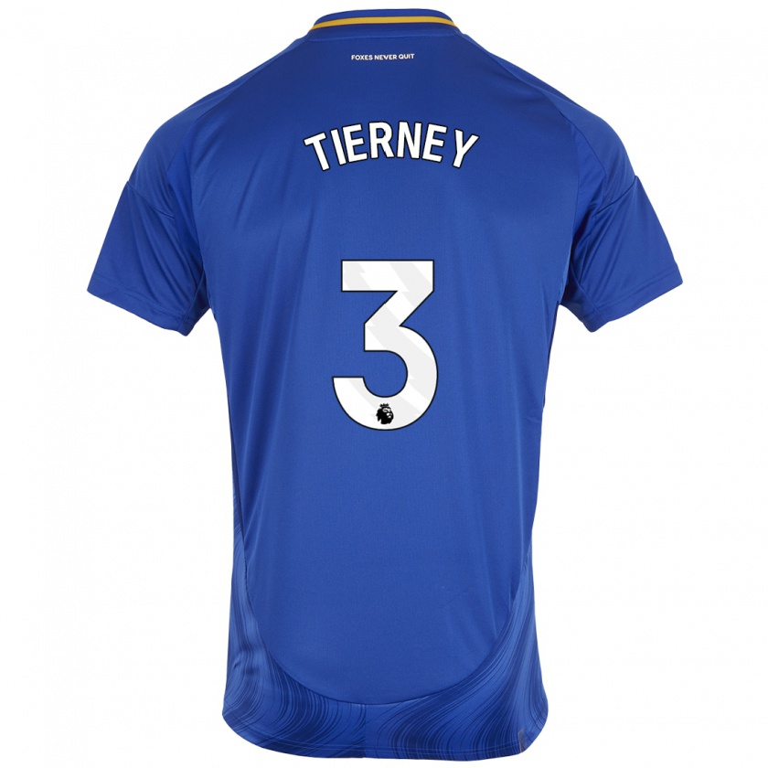 Kandiny Enfant Maillot Sam Tierney #3 Bleu Blanc Tenues Domicile 2024/25 T-Shirt