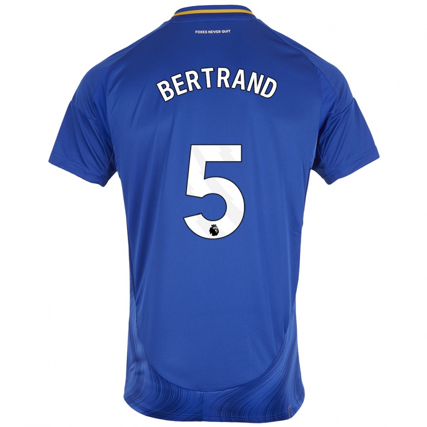 Kandiny Enfant Maillot Ryan Bertrand #5 Bleu Blanc Tenues Domicile 2024/25 T-Shirt