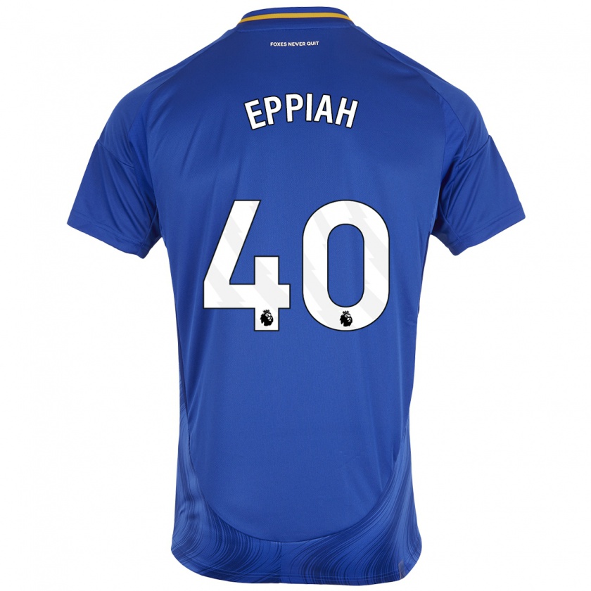 Kandiny Enfant Maillot Josh Eppiah #40 Bleu Blanc Tenues Domicile 2024/25 T-Shirt