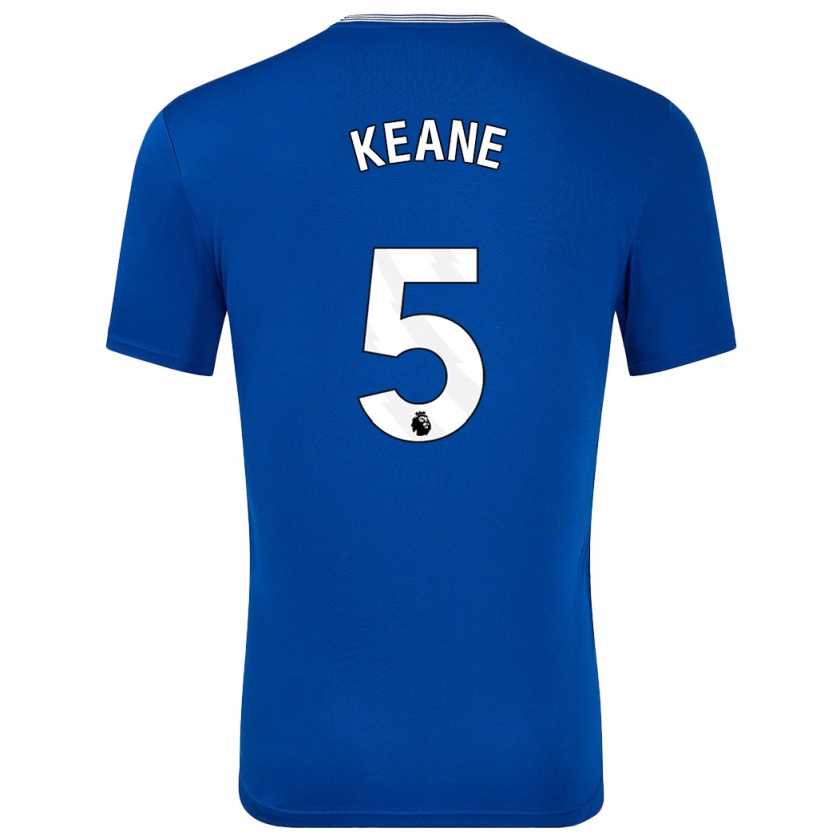 Kandiny Enfant Maillot Michael Keane #5 Bleu Avec Tenues Domicile 2024/25 T-Shirt