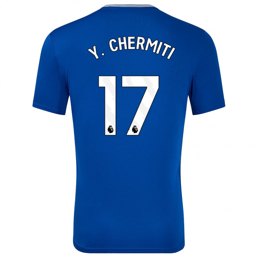 Kandiny Enfant Maillot Chermiti #17 Bleu Avec Tenues Domicile 2024/25 T-Shirt