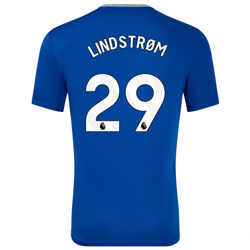 Kandiny Enfant Maillot Jesper Lindstrøm #29 Bleu Avec Tenues Domicile 2024/25 T-Shirt