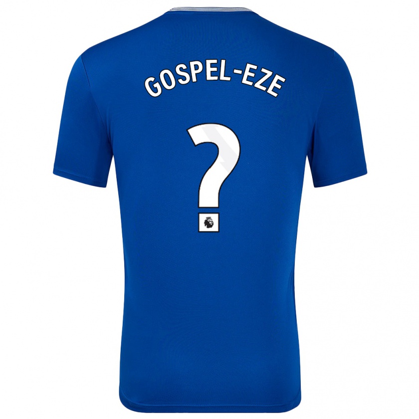 Kandiny Enfant Maillot Goodness Gospel-Eze #0 Bleu Avec Tenues Domicile 2024/25 T-Shirt