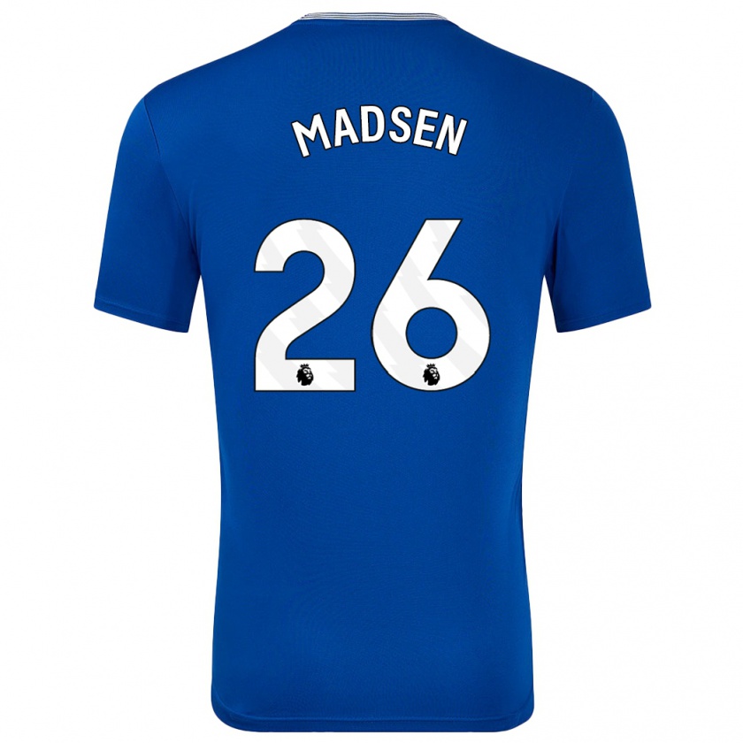 Kandiny Enfant Maillot Rikke Madsen #26 Bleu Avec Tenues Domicile 2024/25 T-Shirt