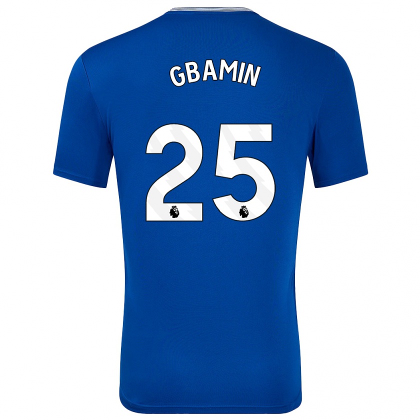 Kandiny Enfant Maillot Jean-Philippe Gbamin #25 Bleu Avec Tenues Domicile 2024/25 T-Shirt