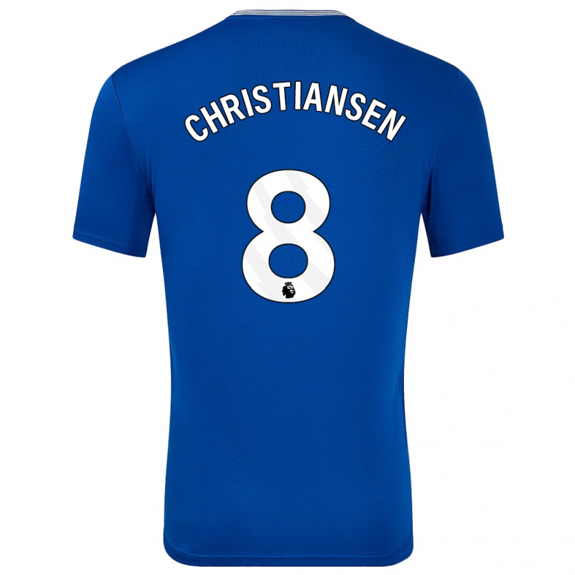 Kandiny Enfant Maillot Izzy Christiansen #8 Bleu Avec Tenues Domicile 2024/25 T-Shirt