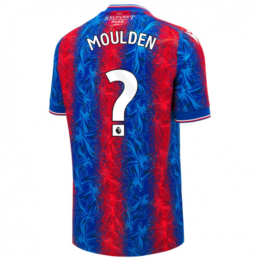 Kandiny Enfant Maillot Louie Moulden #0 Rayures Rouges Et Bleues Tenues Domicile 2024/25 T-Shirt